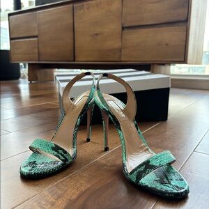 Aquazurra So Nude Blue Python size 37